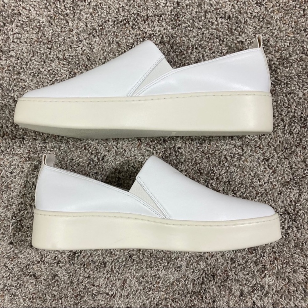 Vince Saxon 2 White Slip-On Platform Sneakers - Picture 4 of 8